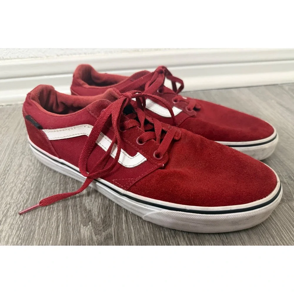 Vans Old Skool Red Suede Sneaker Skater Grunge Mens Size 9 Low Top Streetwear